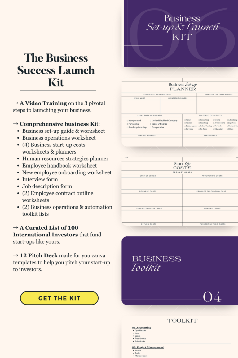 the business success launch kit