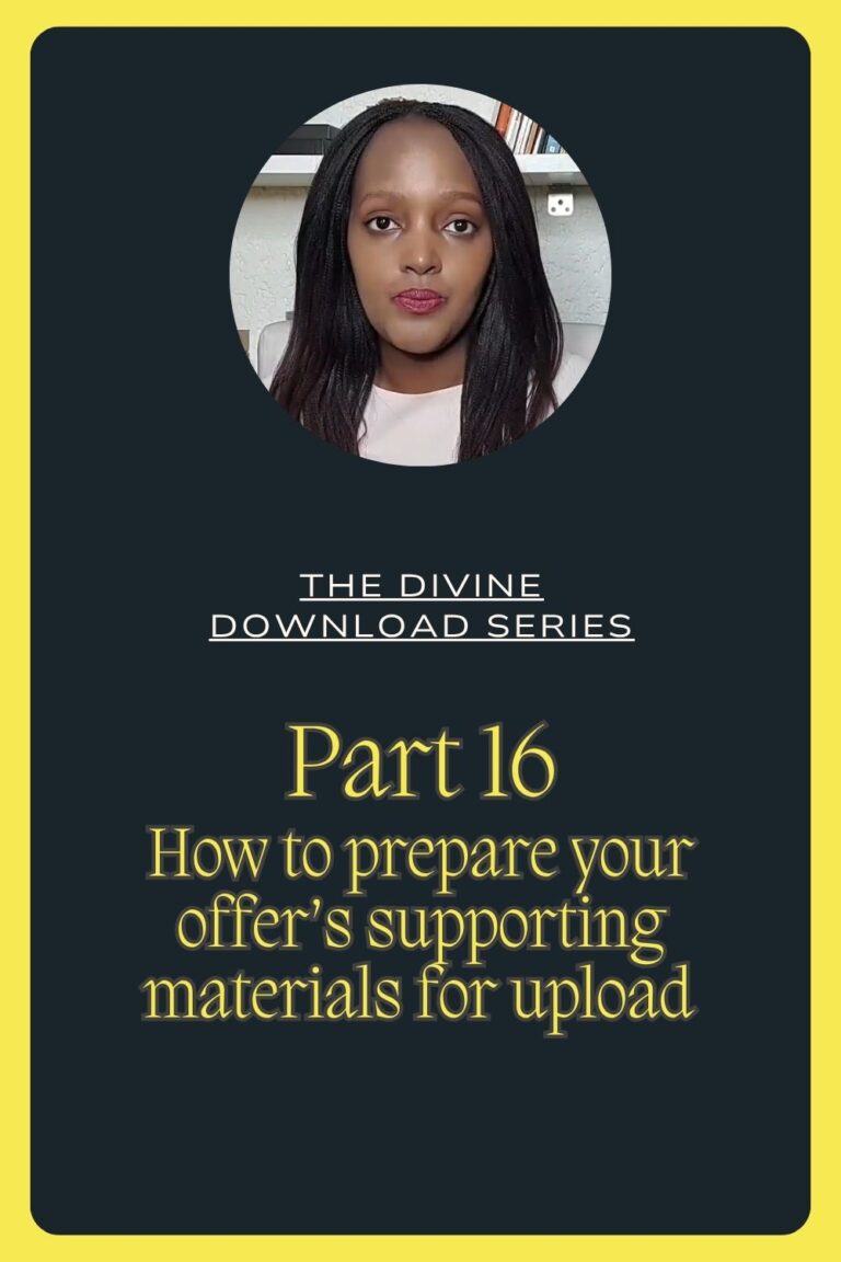 How I upload & sell my digital offer