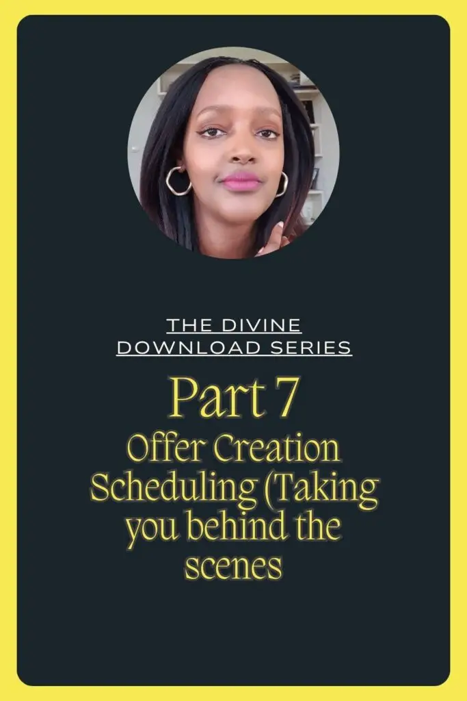 Offer Creation Schedule (Taking you behind the scenes)